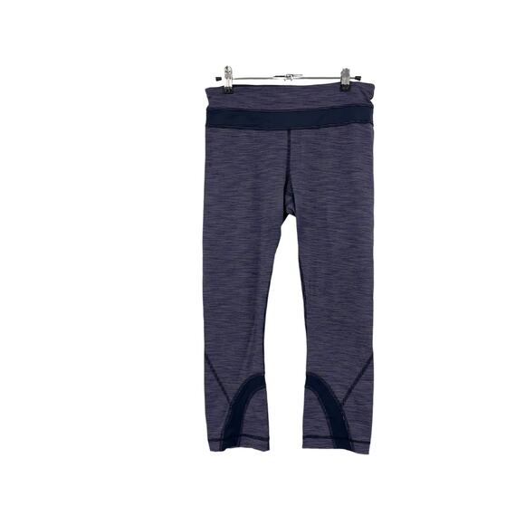 Lululemon Leggings Womens 6 Run Inspire Crop II Wee Are From Space Deep Indigo - Picture 1 of 4